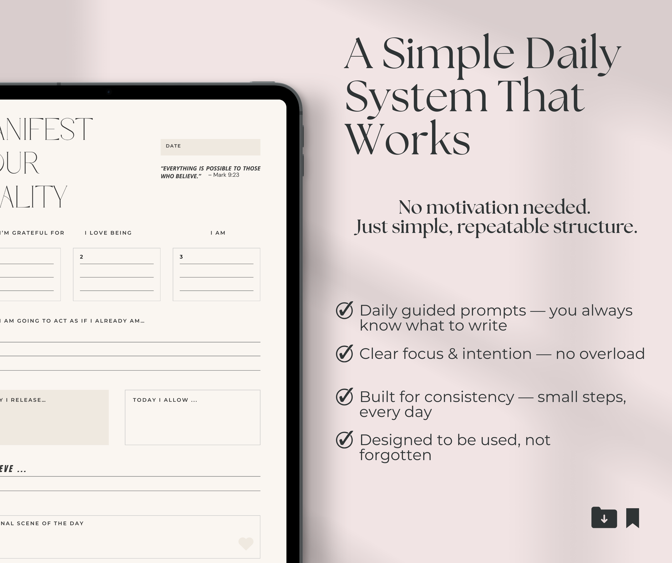 Manifest Your Reality – Digital Manifestation Workbook (Fillable PDF)