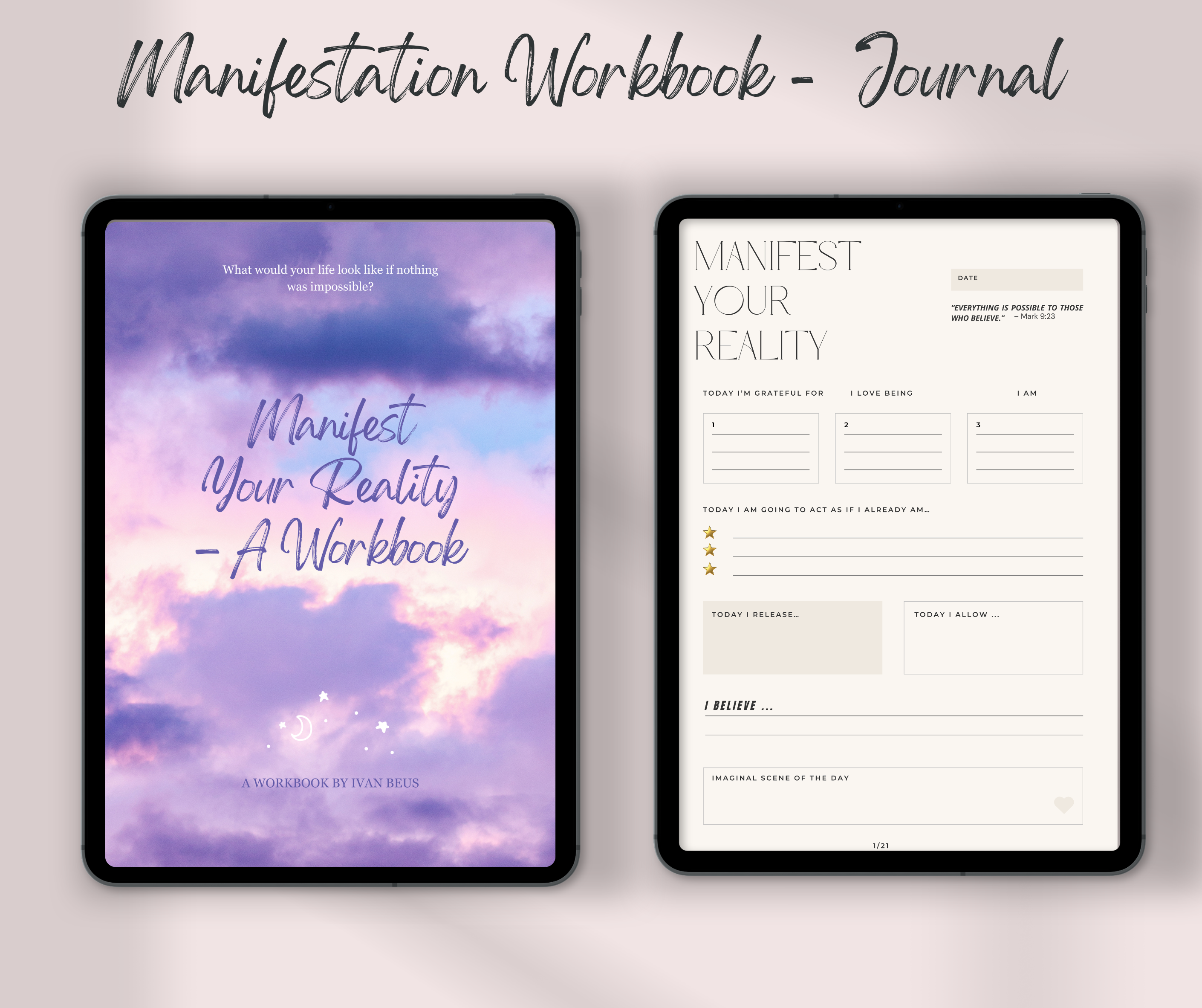 Manifest Your Reality – Digital Manifestation Workbook (Fillable PDF)