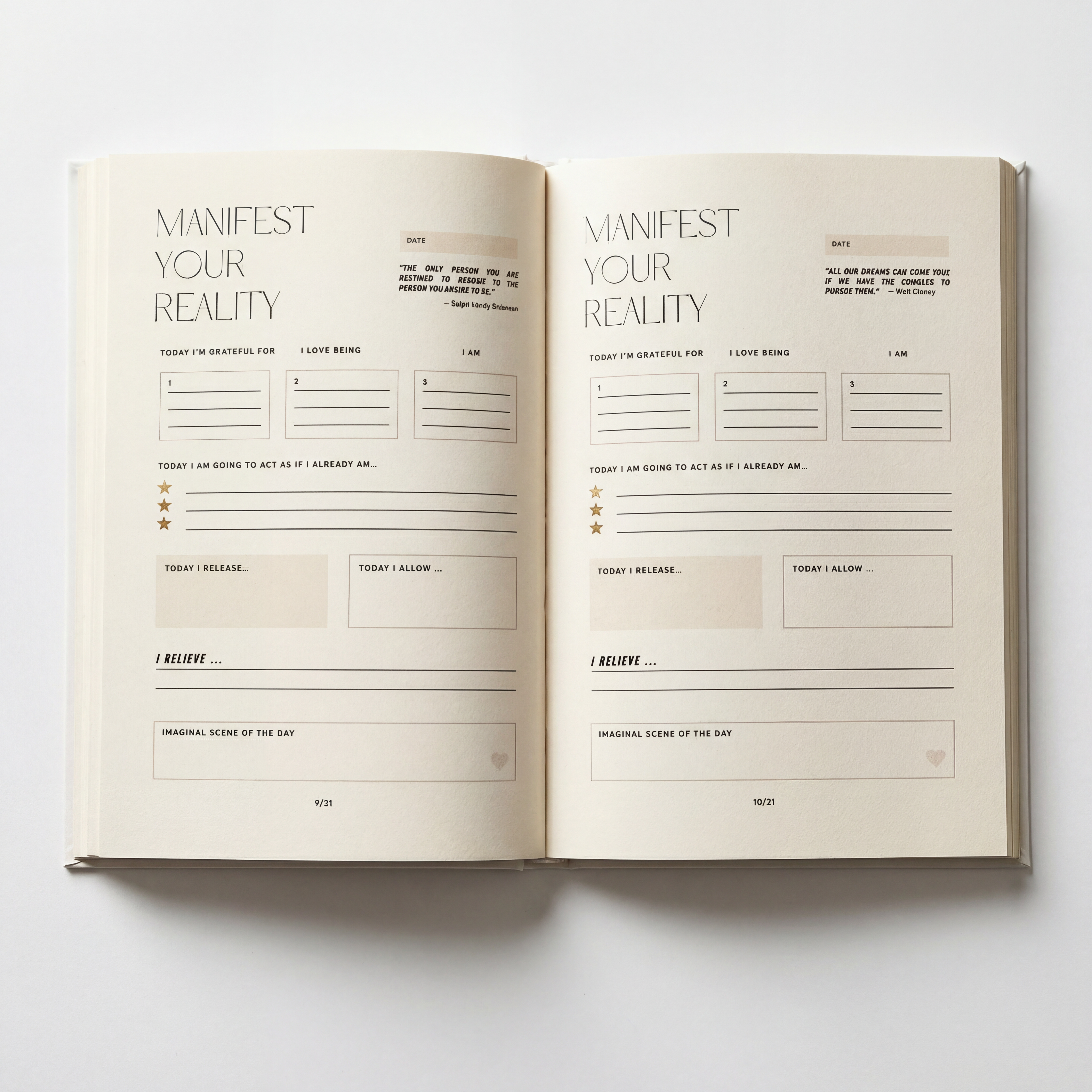 Manifest Your Reality – 63 Day Guided Manifestation Workbook